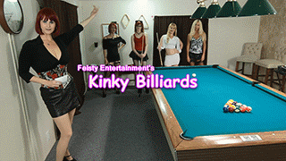Sexy girls compete in comedic fetish games of kinky 8-ball